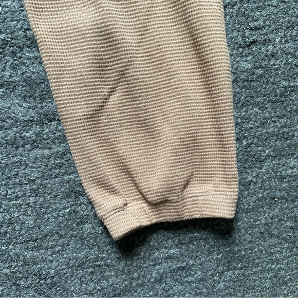 Reformation Pants Women Medium Tan Waffle Joggers Sweatpants Organic Cotton USA - Picture 7 of 15